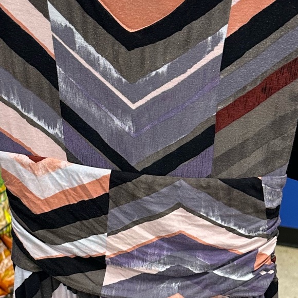 Anthropologie Novella Chevron Maxi Dress Maeve Size Small Multicolor Boho Beach - Picture 7 of 7